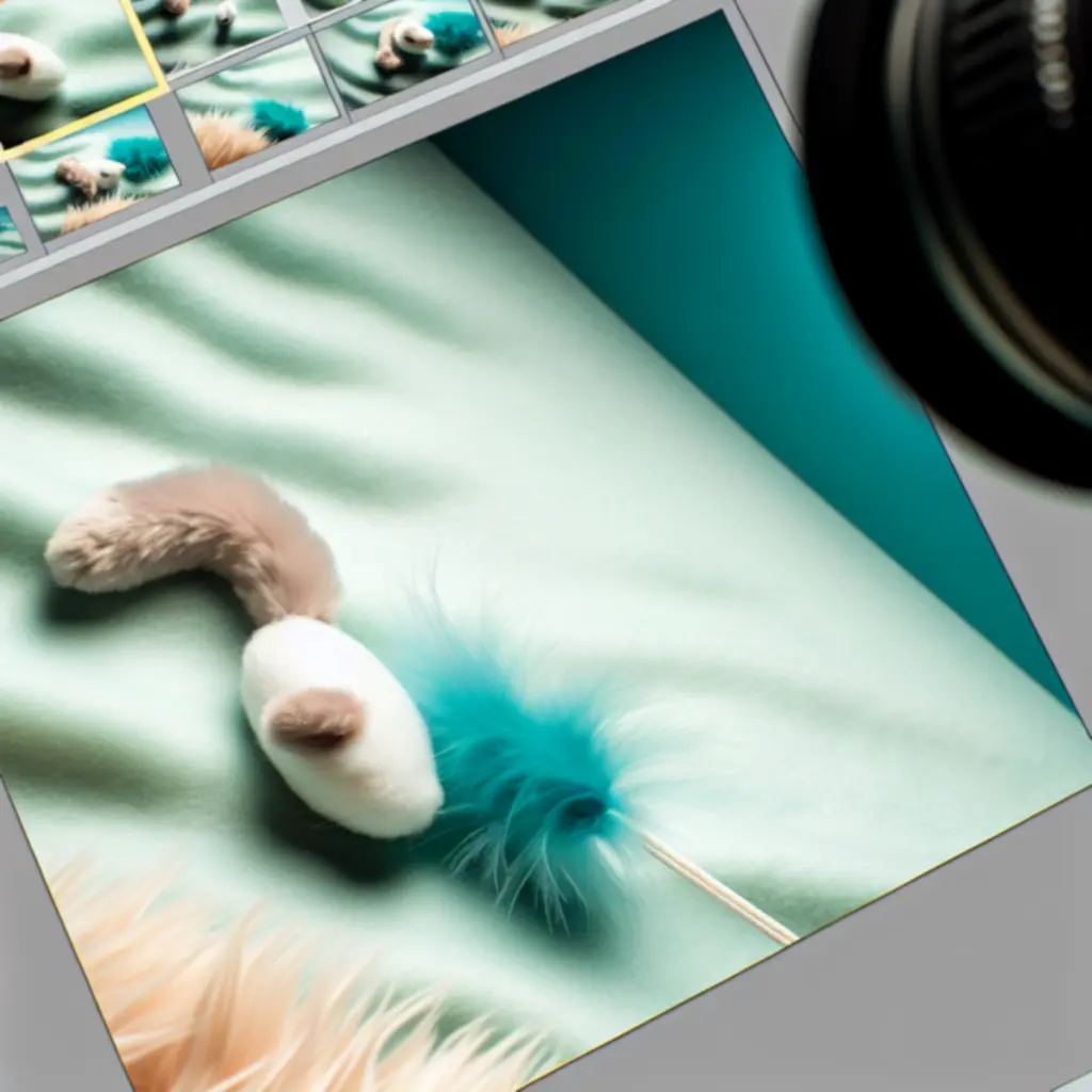 Interaktywna zabawka dla kota w pastelowych kolorach