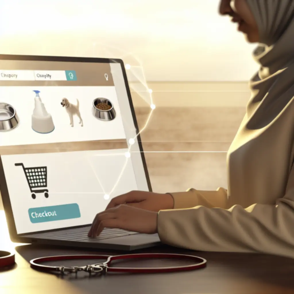 Proces składania zamówienia w sklepie Pawleento wyświetlony na laptopie