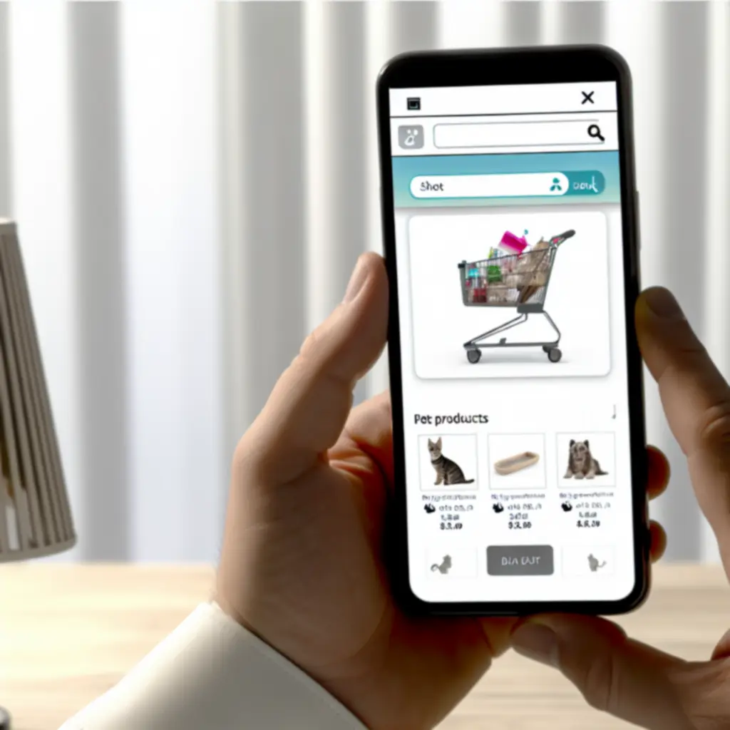 Widok koszyka sklepu Pawlento na ekranie telefonu