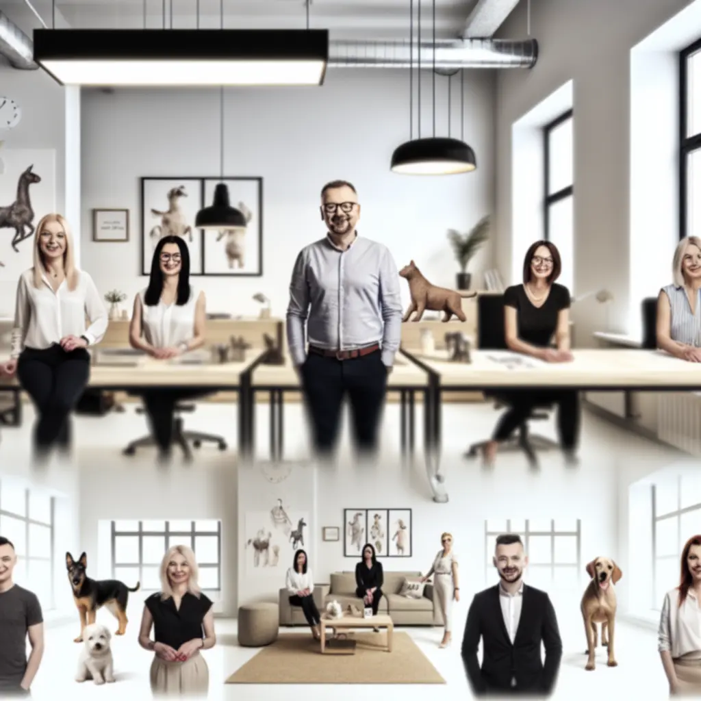 Zespół Pawleento pracujący razem nad rozwojem sklepu